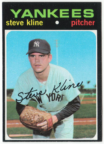 1971 Topps Baseball #51 Steve Kline Rookie Card