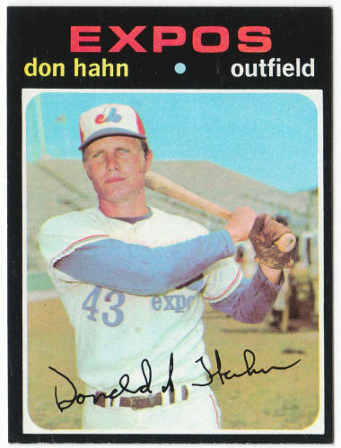 1971 Topps Baseball #94 Don Hahn Rookie Card