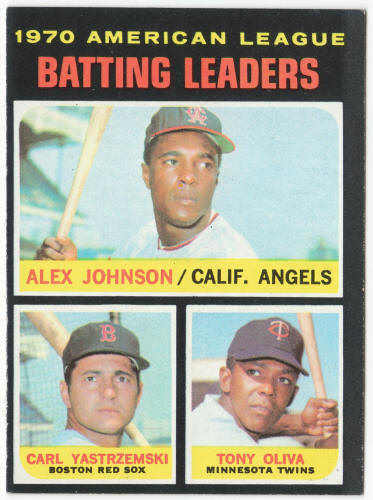 1971 Topps #61 AL Batting Leaders front
