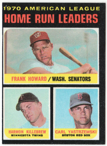 1971 Topps #65 AL Home Run Leaders front