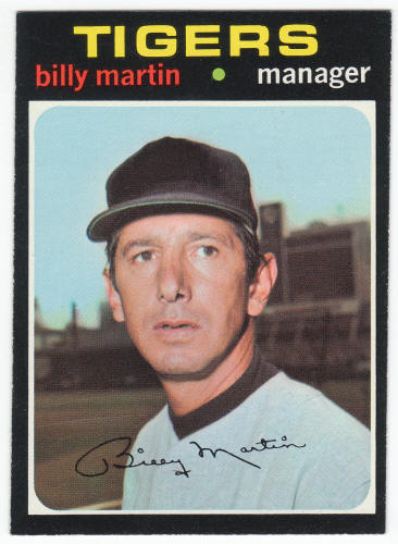 1971 Topps Billy Martin #208 front