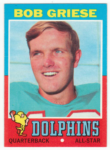 1971 Topps Football Bob Griese #160 ExM front