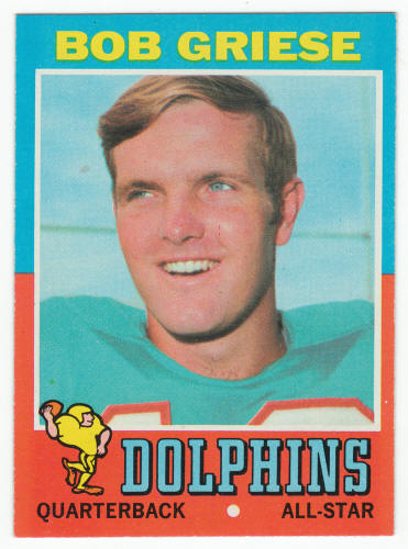 1971 Topps Football Bob Griese #160 NM- front