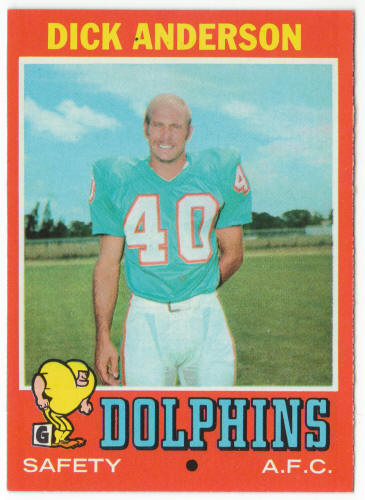 1971 Topps Football #67 Dick Anderson front
