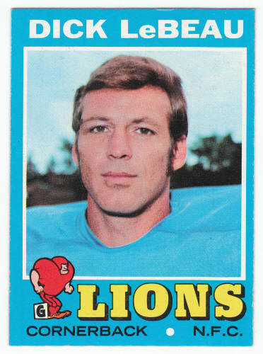 1971 Topps Football #154 Dick LeBeau front