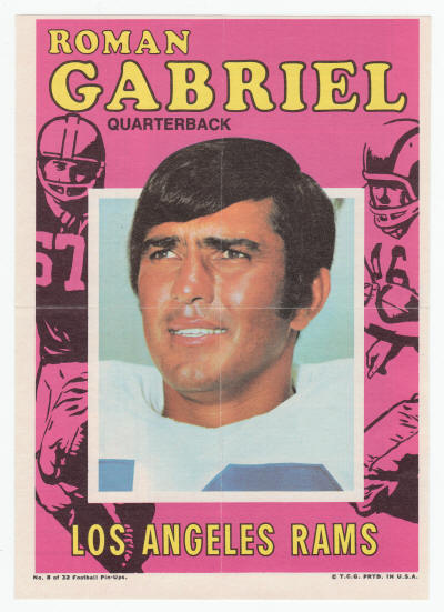 1971 Topps Insert Poster Roman Gabriel #8