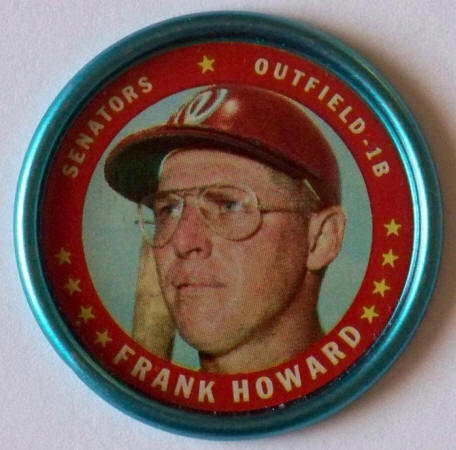1971 Topps Baseball Frank Howard #22 Insert Coin