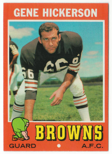 1971 Topps Football #36 Gene Hickerson front