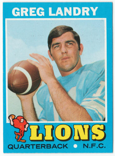 1971 Topps Football #11 Greg Landry Rookie Card front