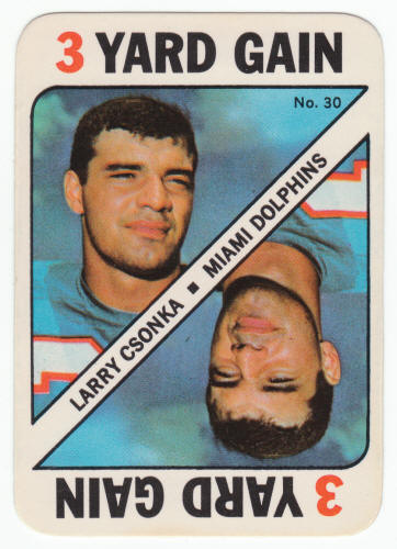 1971 Topps Football Insert Game Card Larry Csonka #30