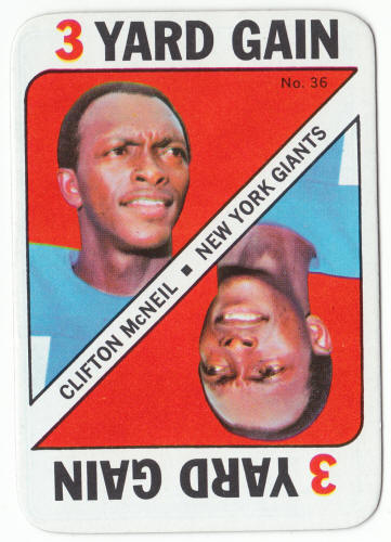 1971 Topps Football Insert Card 36 Clifton McNeil front