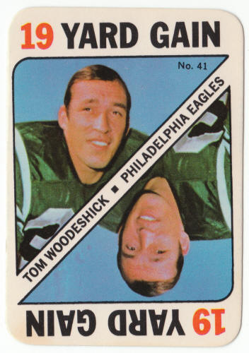 1971 Topps Football Insert Card 41 Tom Woodeshick front