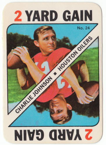 1971 Topps Football Insert Card 24 Charley Johnson