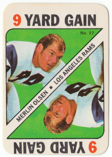 1971 Topps Football Insert Card 27 Merlin Olsen