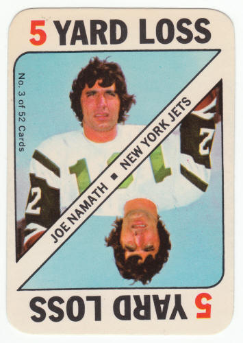 1971 Topps Football Insert Card 3 Joe Namath