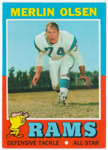 1971 Topps Football #125 Merlin Olsen