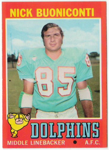 1971 Topps Football #147 Nick Buoniconti