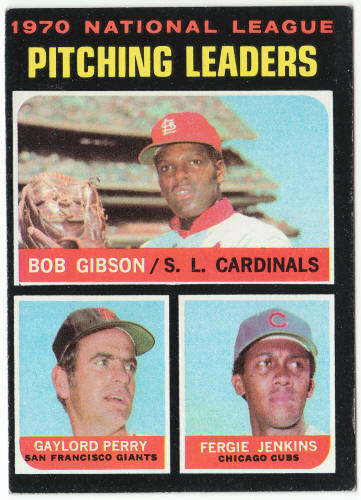 1971 Topps #70 NL Pitching Leaders front