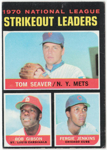 1971 Topps #72 NL Strikeout Leaders front