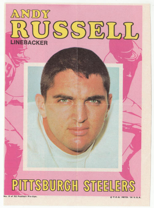 1971 Topps Insert Poster Andy Russell front