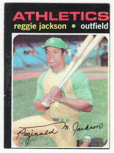 1971 Topps #20 Reggie Jackson baseball card front