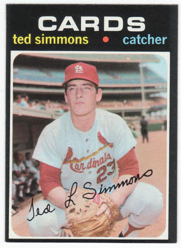 1971 Topps Ted Simmons Rookie Card #117 front