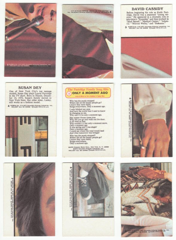 1972 A&BC Partridge Family Cards