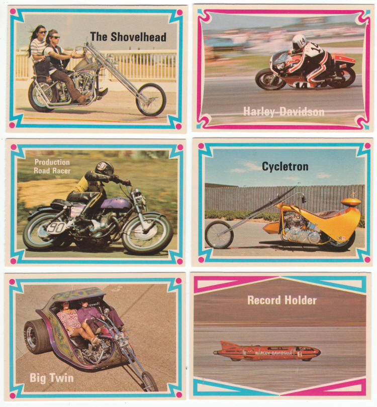 1972 Donruss Choppers And Hot Bikes Trading Cards