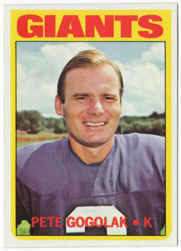1972 Topps Football #147 Pete Gogolak
