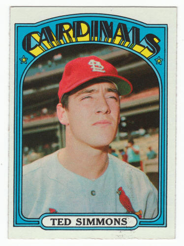 1972 Topps #154 Ted Simmons baseball card front