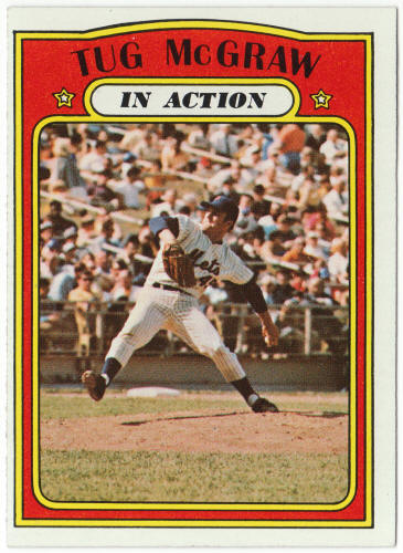1972 Topps Baseball #164 Tug McGraw In Action