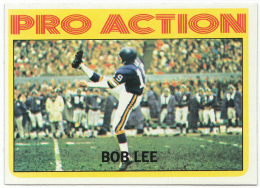 1972 Topps Football #258 Bob Lee Pro Action
