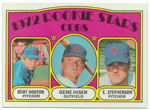 1972 Topps Baseball #61 Chicago Cubs Rookies Burt Hooton back