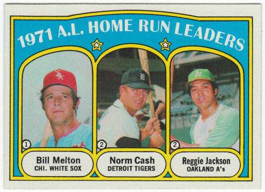 1972 Topps #90 AL Home Run Leaders front