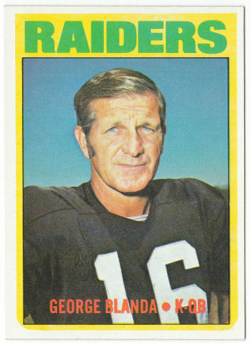 1972 Topps Football #235 George Blanda