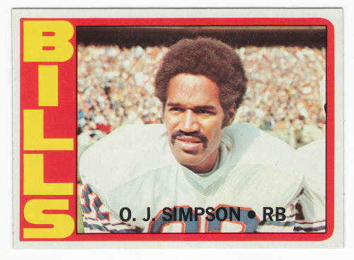 1972 Topps O J Simpson #160 Card front