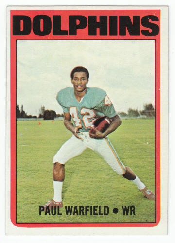 1972 Topps Paul Warfield #167 Ex/M+ front