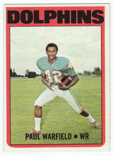 1972 Topps Paul Warfield #167 NM- front