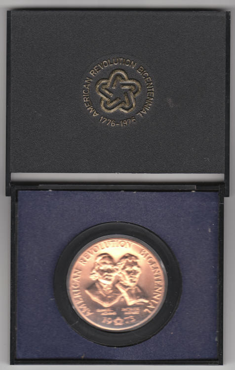 1973 American Revolution Bicentennial Commemorative Bronze Medal obverse