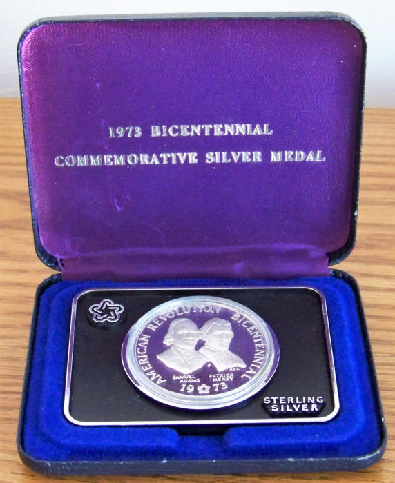 1973 US Bicentennial Commemorative Medal Sterling Silver Proof boxed