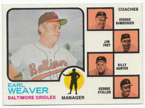 1973 Topps Baseball #136 Earl Weaver