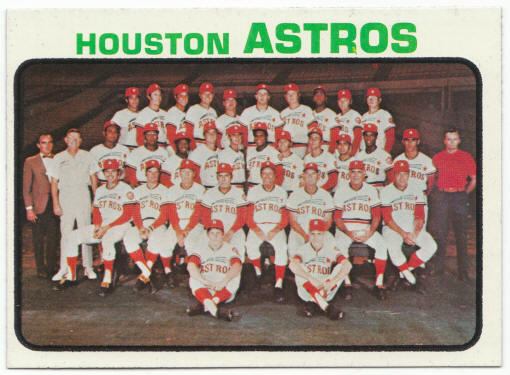 1973 Topps Baseball #158 Houston Astros Team Card