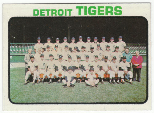 1973 Topps Baseball #191 Detroit Tigers Team