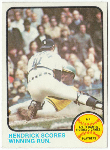 1973 Topps Baseball #201 AL Playoffs George Hendrick