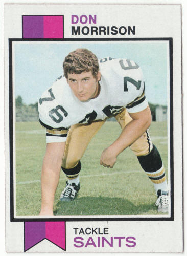 1973 Topps Football #247 Don Morrison Rookie Card
