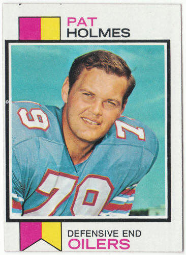1973 Topps Football #477 Pat Holmes Rookie Card