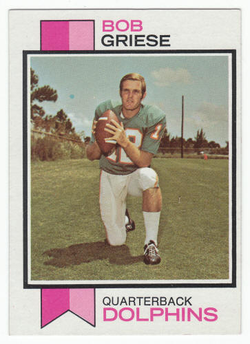 1973 Topps Bob Griese #295 Ex/M- front