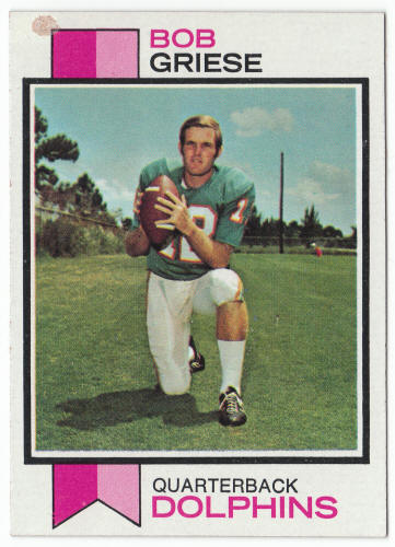 1973 Topps #295 Bob Griese Ex- front