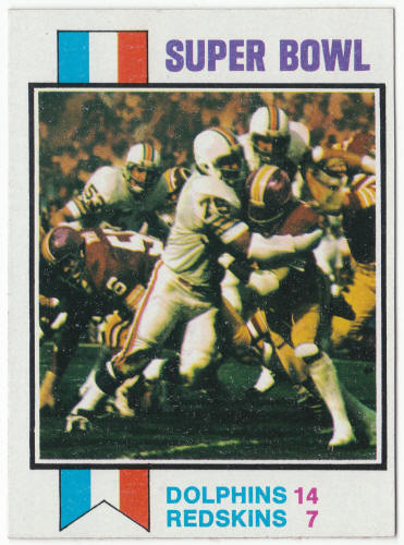 1973 Topps Football #139 Super Bowl Game front