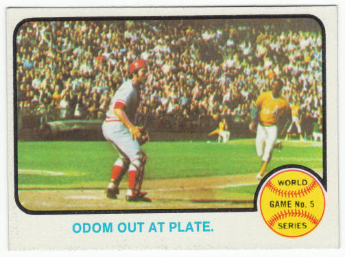 1973 Topps #207 World Series Game 5 Johnny Bench front